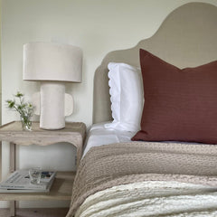 Waffle throw, clay 180 x 260cm