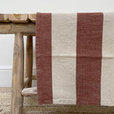 Stripe Tea Towel, Terracotta