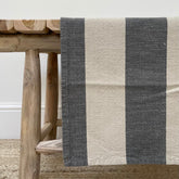 Stripe tea towel, leaf