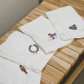 Christmas linen napkins s/4