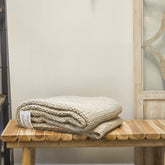 Waffle throw, clay 240 x 260cm