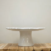 Organic shaped white cake stand