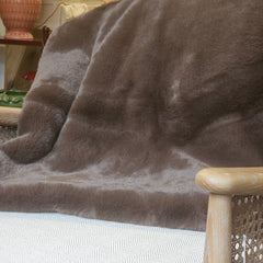 Chamonix Faux Fur Throw, Brown