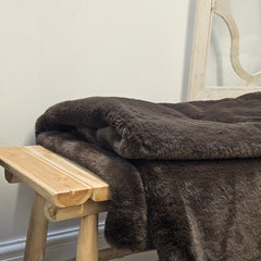 Chamonix Faux Fur Throw, Brown