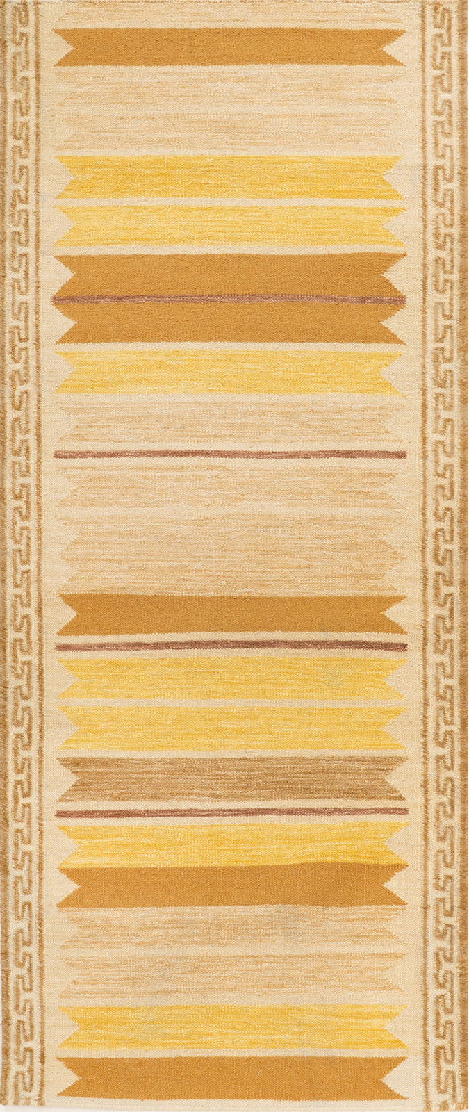 Aegean Block Border Runner-Mustard