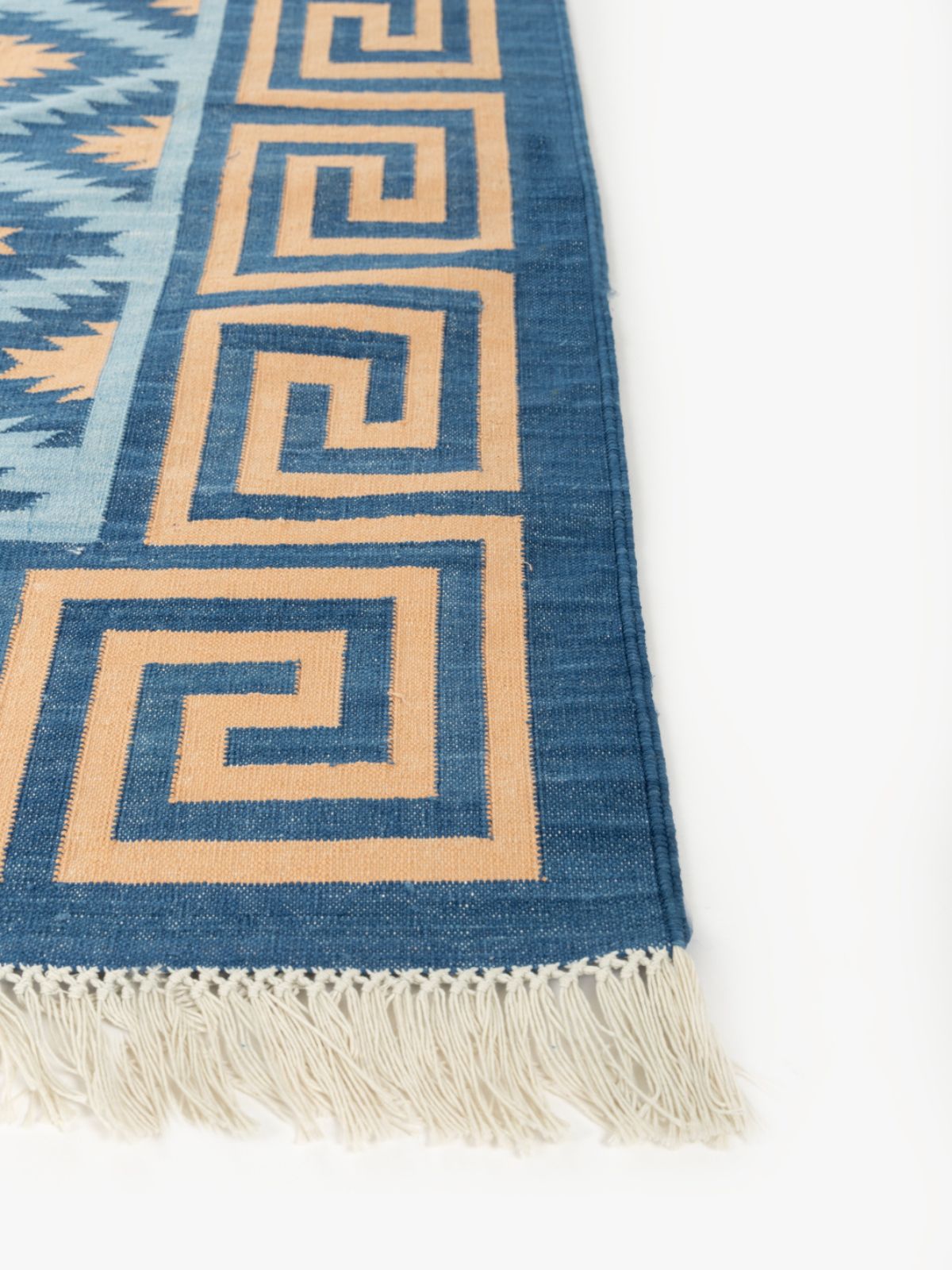 Blue Hellenic Flatweave Rug