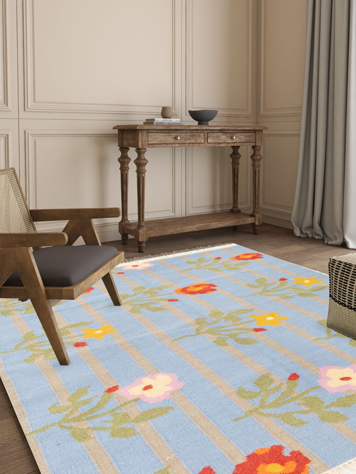 Bluebell Vine Flatweave Rug Secondary image