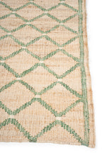 Cairo Artisanal Jute-Cotton Runner-Green