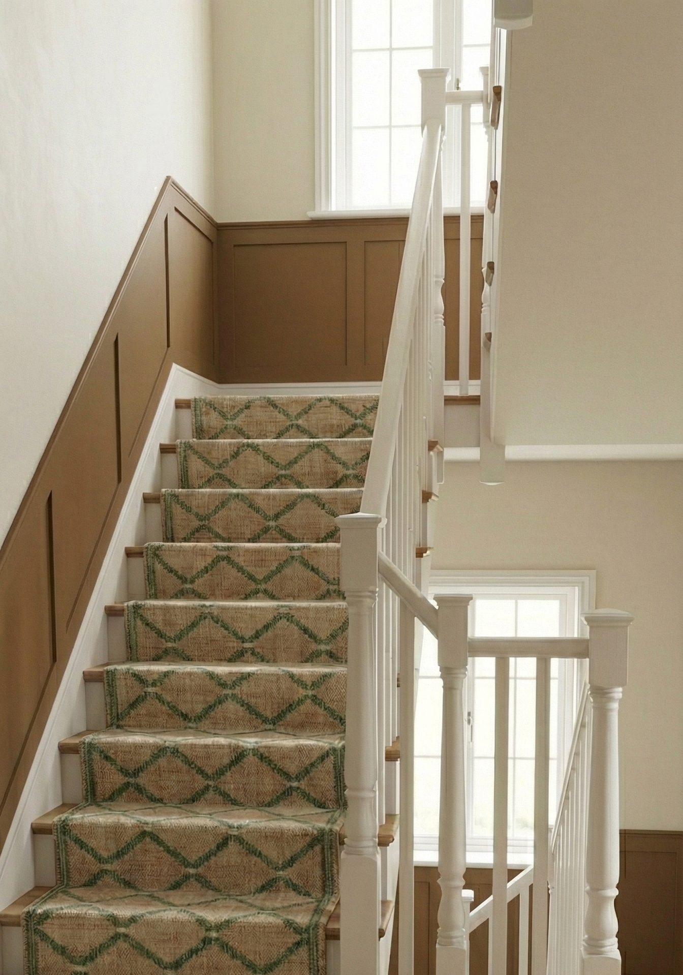 Cairo Artisanal Jute-Cotton Runner-Green