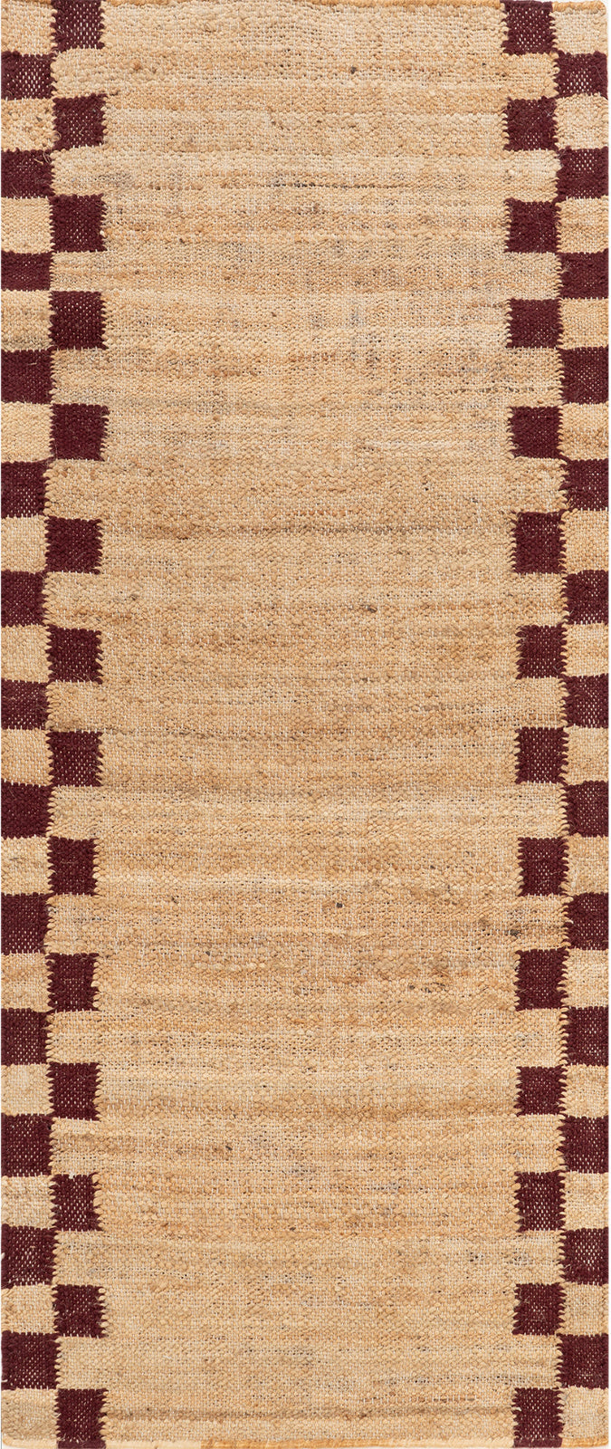 Checkerboard Border Jute Runner Main image