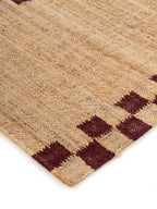 Checkerboard Border Jute Runner