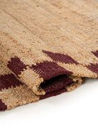 Checkerboard Border Jute Runner