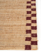 Checkerboard Border Jute Runner