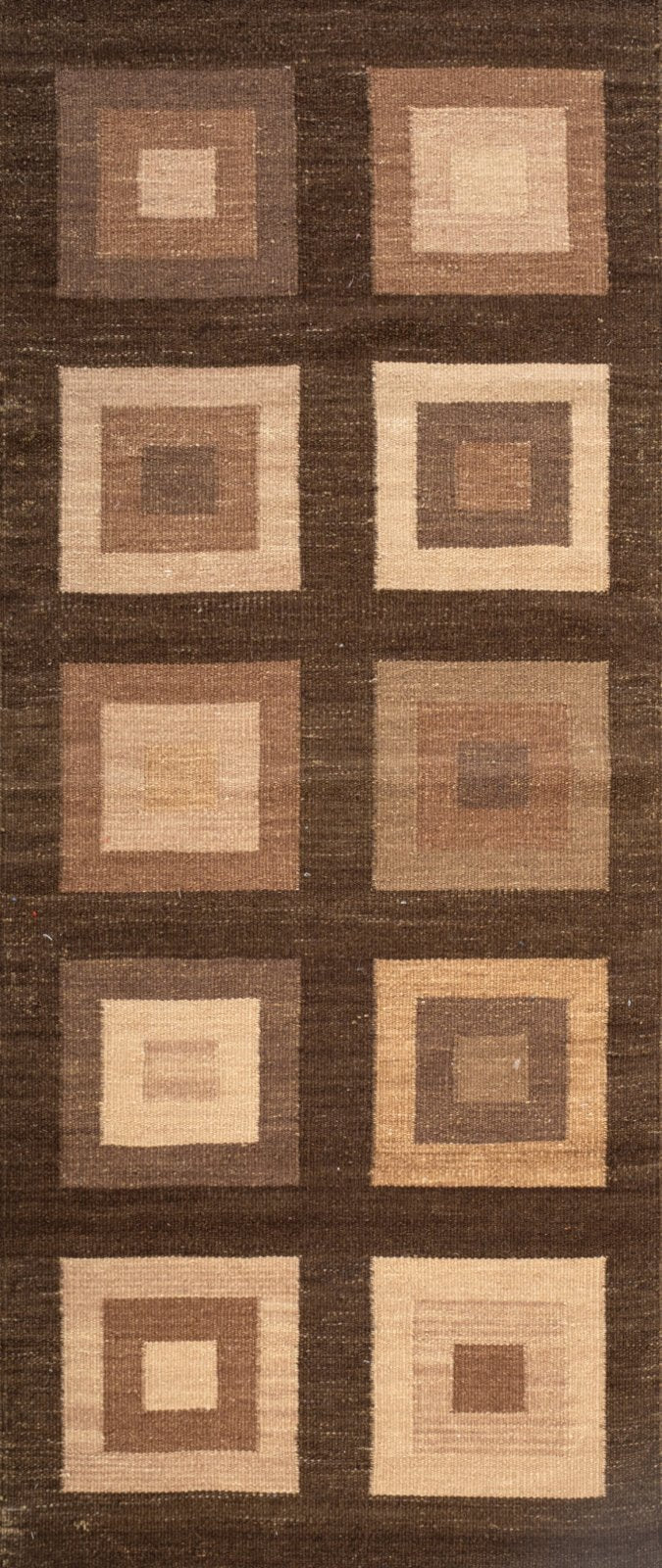 Earthy Geometric Wool Runner Main image