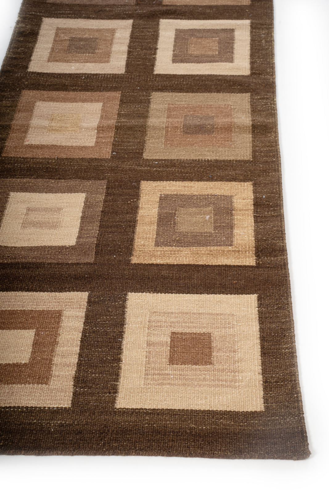 Earthy Geometric Wool Runner Secondary image