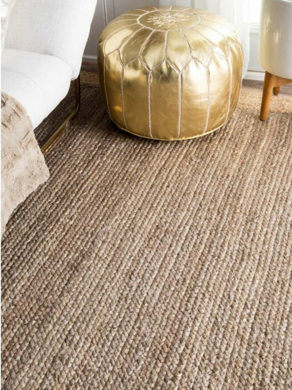 Juba Jute Bordered Runner-Brown