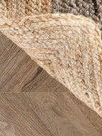 Juba Jute Bordered Runner-Brown