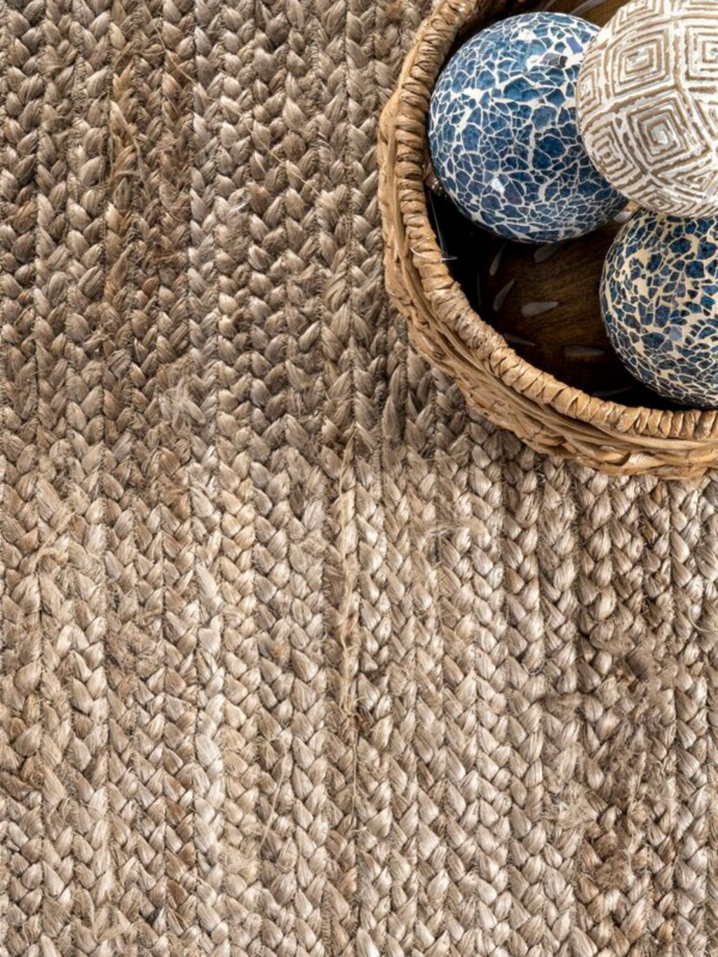 Juba Jute Bordered Runner-Brown