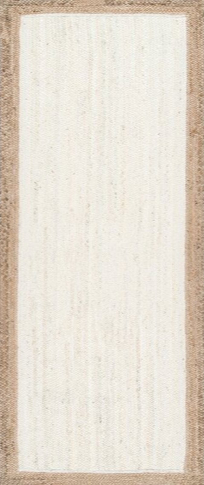 Juba Jute Bordered Runner-Ivory Main image