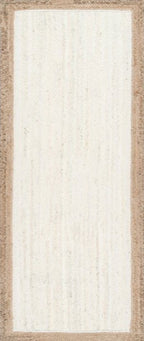 Juba Jute Bordered Runner-Ivory