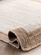 Juba Jute Bordered Runner-Ivory