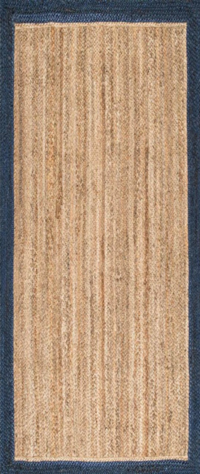 Juba jute bordered area runner-Natural