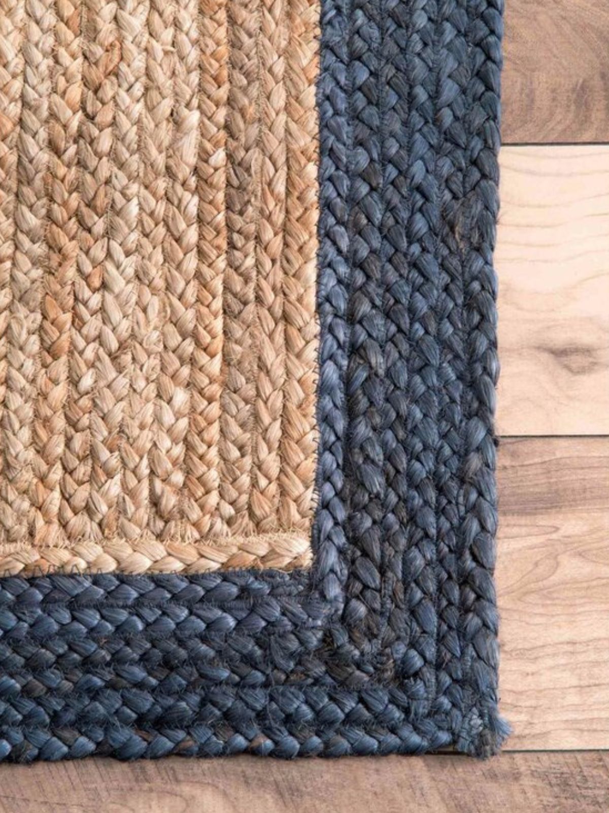 Juba jute bordered area runner-Natural Secondary image