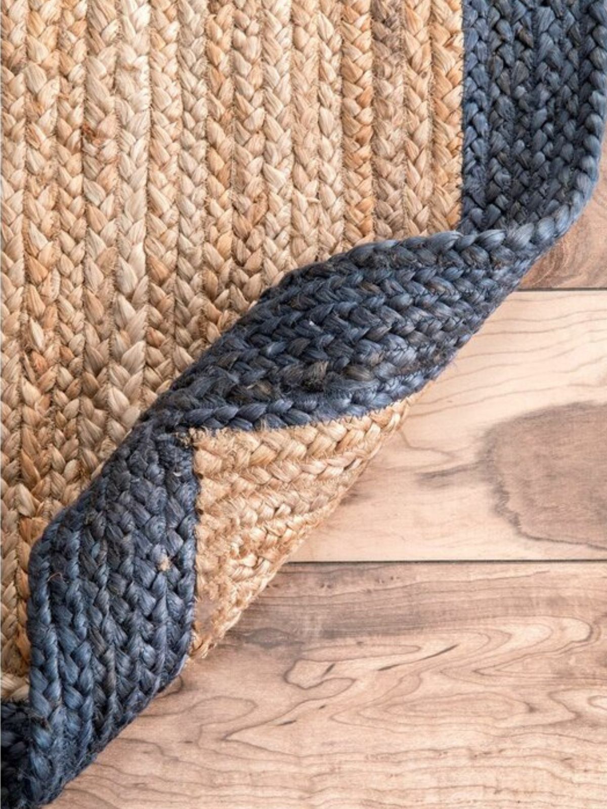 Juba jute bordered area runner-Natural