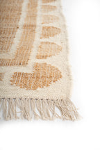 Lira Scalloped Hemp Runner-Ivory