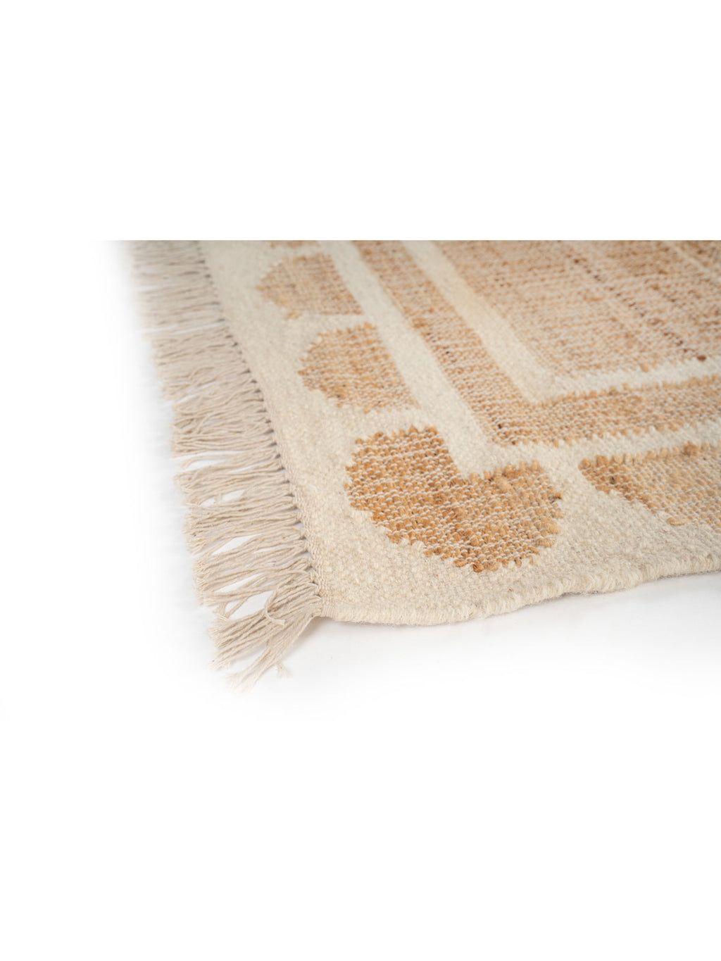 Lira Scalloped Hemp Runner-Ivory