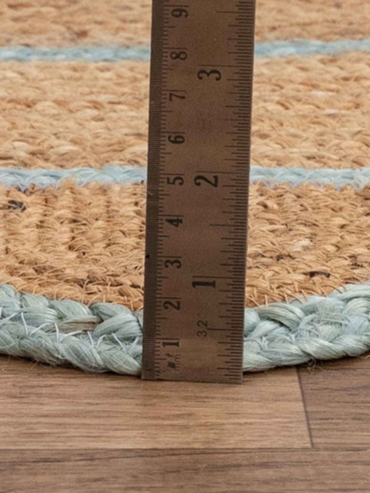 Luxor Scalloped Braided Runner-Aqua