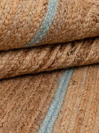 Luxor Scalloped Braided Runner-Aqua