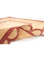 Luxor Scalloped Braided Runner-Red