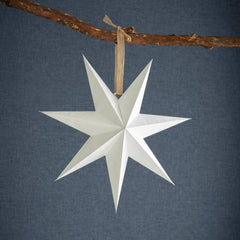 Small paper star, warm white