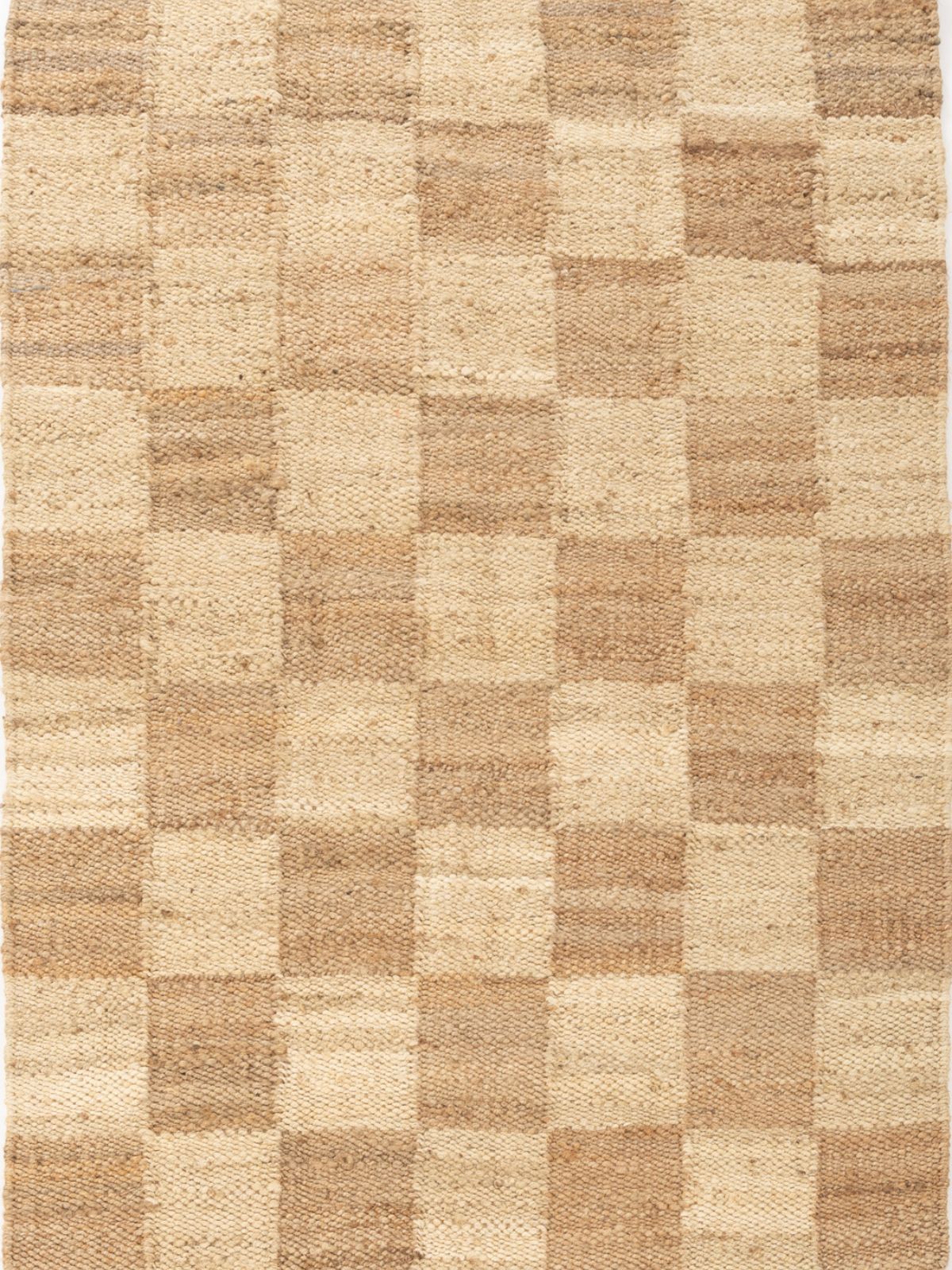 Natural Checkered Jute Rug Main image