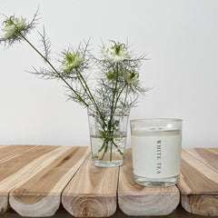 White tea candle
