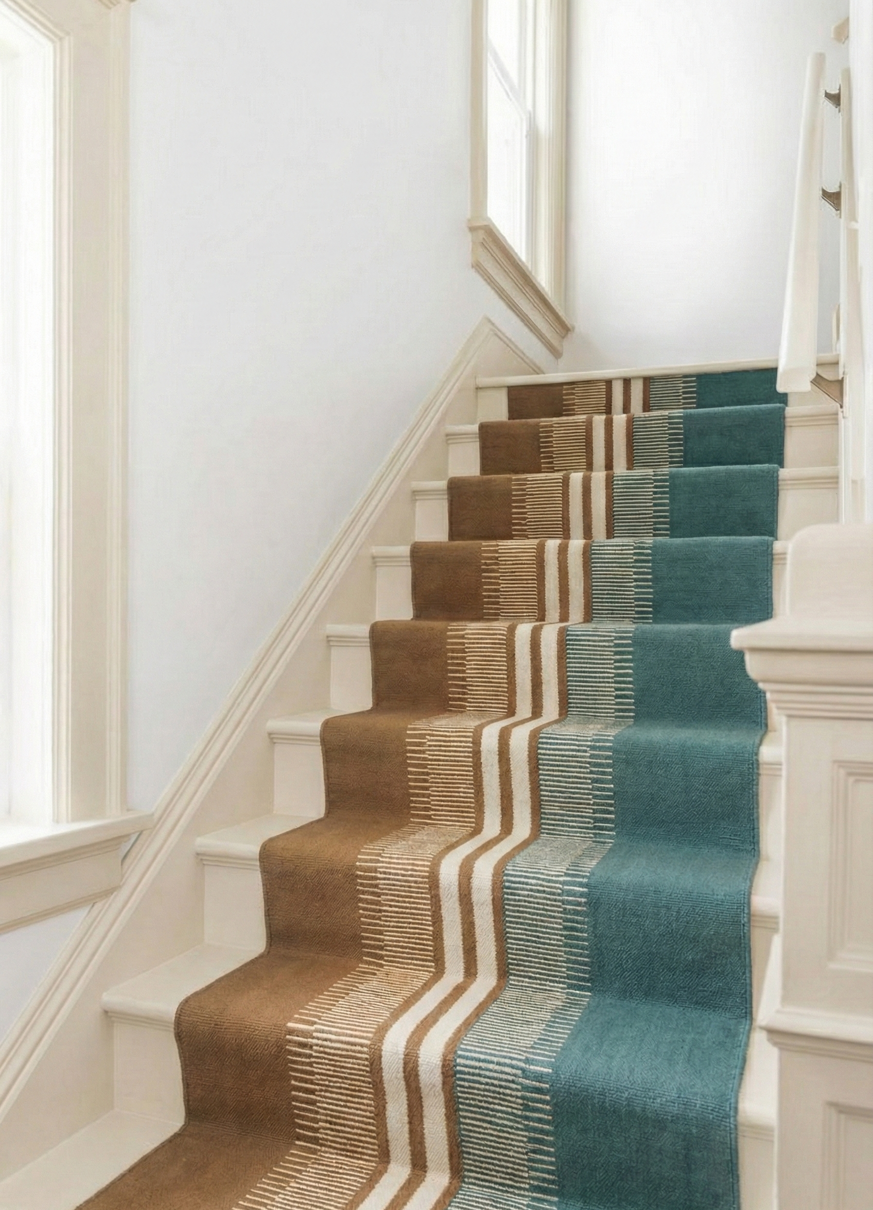 Scandi Colour-Block Runner-Ochre Secondary image