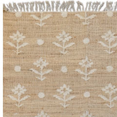 Jute daisy dot, cream