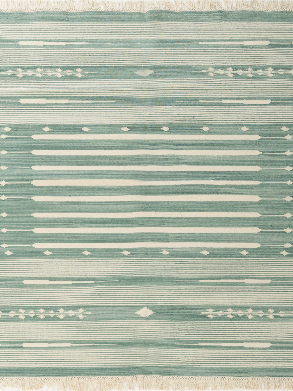 Serenity Stripes Flatweave Rug-Green