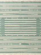 Serenity Stripes Flatweave Rug-Green
