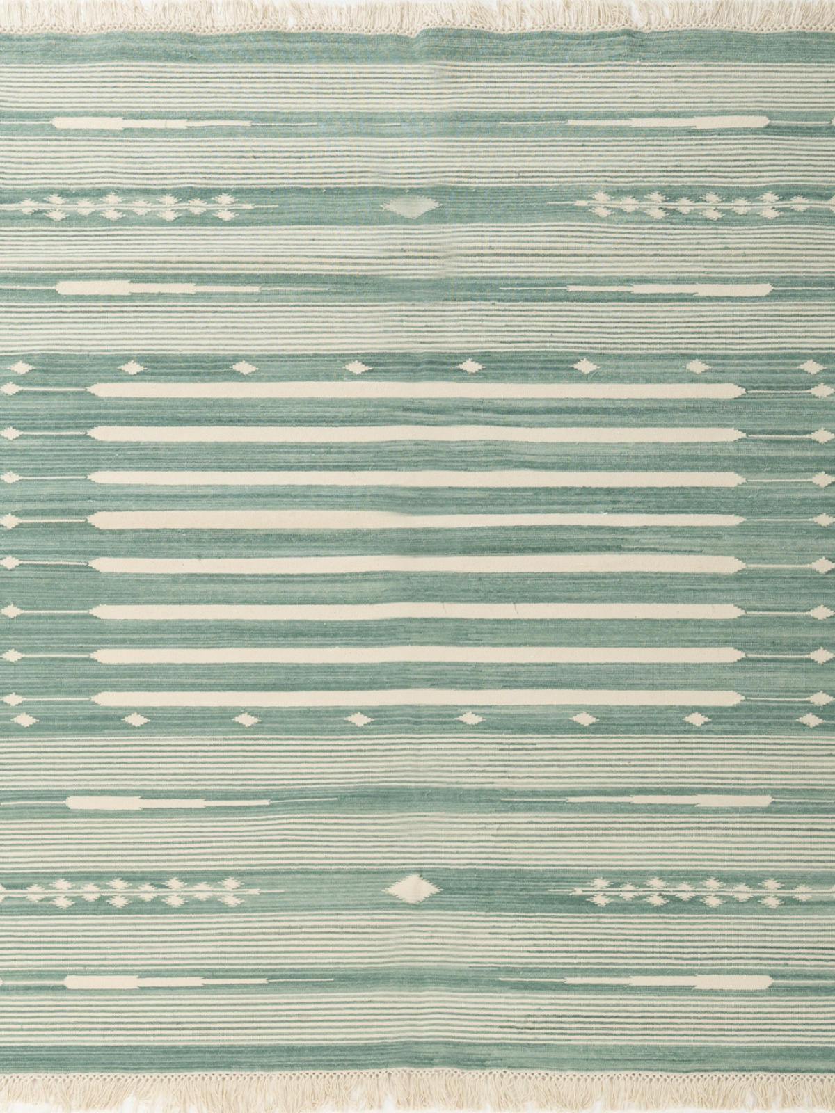 Serenity Stripes Flatweave Rug-Green