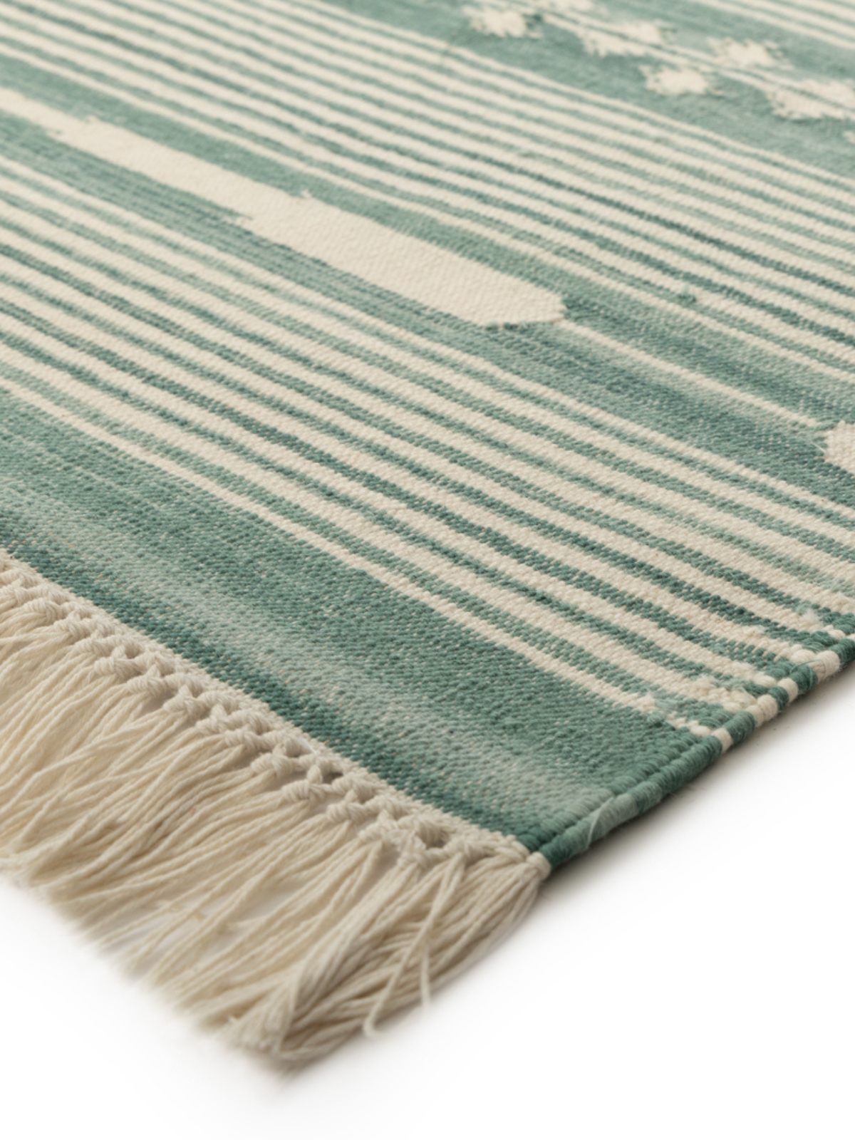 Serenity Stripes Flatweave Rug-Green