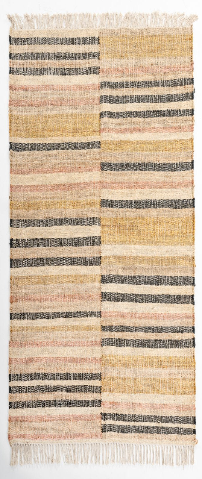 Sunset Stripes Handwoven Jute Runner-Multi Main image