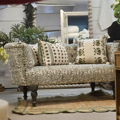 Paisley Green Sofa