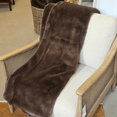Chamonix Faux Fur Throw, Brown