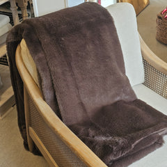 Chamonix Faux Fur Throw, Brown