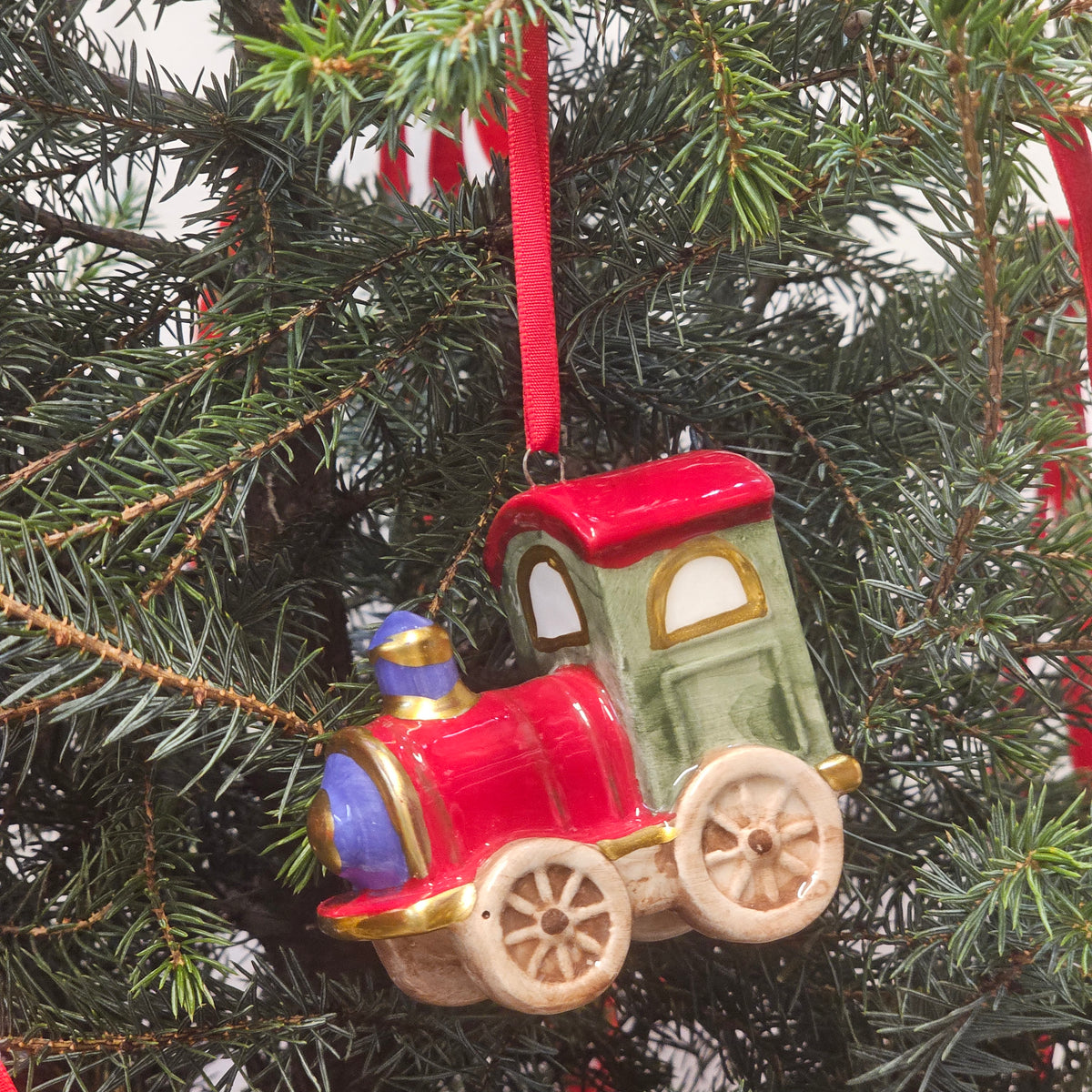 Festive Train Bauble