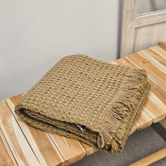 Waffle throw, tabac 130 x 200cm